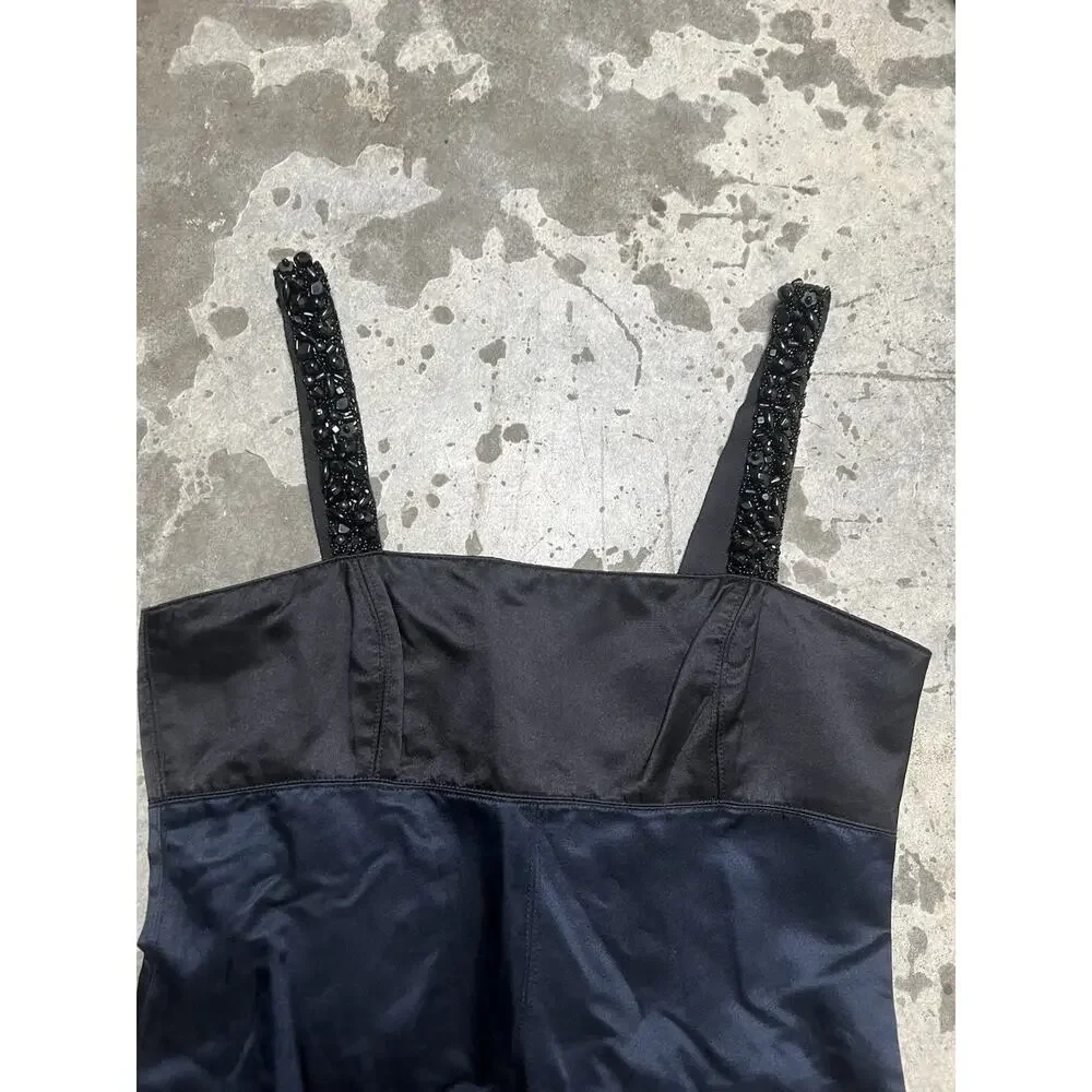 Vera Wang Blue‎ Silk Knee-Length Cocktail Dress Size 6